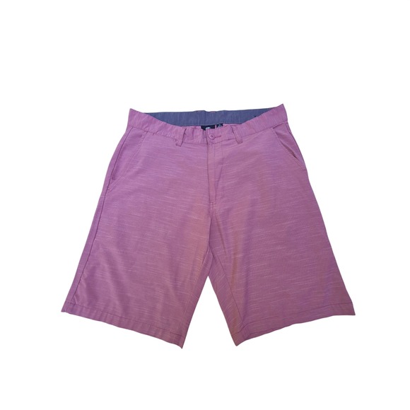 split Other - Split Mens Hybrid Walk Shorts Size 34 Pink Slub Texture Quick Dry Surf Casual